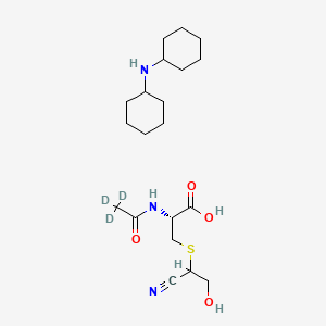 N-Acetyl-S-(1-cyano-2-hydroxyethyl)-L-cysteine-d3 Dicyclohexylamine Salt(Mixture of Diastereomers)