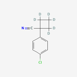 molecular formula C11H10ClN B564985 1-(4-Chlorophenyl)cyclobutane-d6 Carbonitrile CAS No. 1217114-23-2