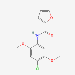 molecular formula C13H12ClNO4 B5649851 N-(4-chloro-2,5-dimethoxyphenyl)furan-2-carboxamide 