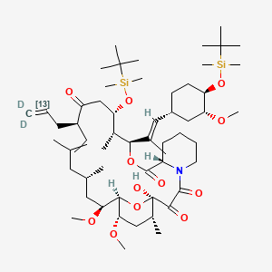24,32-Bis-O-(tert-butyldimethylsilyl)-FK-506-13C, D2 (Major)