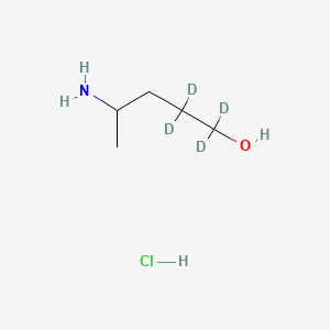 molecular formula C5H14ClNO B565003 4-Amino-1-pentanol-d4 Hydrochloride Salt CAS No. 1216414-18-4