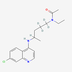 molecular formula C18H24ClN3O B565013 N-Acetyl Desethyl Chloroquine-d4 