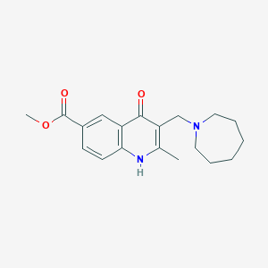 molecular formula C19H24N2O3 B5650147 methyl 3-(azepan-1-ylmethyl)-2-methyl-4-oxo-1H-quinoline-6-carboxylate 