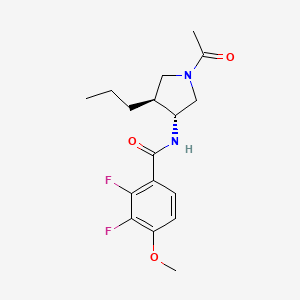 molecular formula C17H22F2N2O3 B5650286 N-[(3R,4S)-1-acetyl-4-propylpyrrolidin-3-yl]-2,3-difluoro-4-methoxybenzamide 