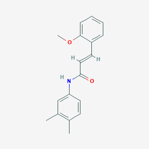 molecular formula C18H19NO2 B5650293 (2E)-N-(3,4-dimethylphenyl)-3-(2-methoxyphenyl)prop-2-enamide 