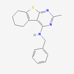 molecular formula C18H19N3S B5650453 N-benzyl-2-methyl-5,6,7,8-tetrahydro-[1]benzothiolo[2,3-d]pyrimidin-4-amine 