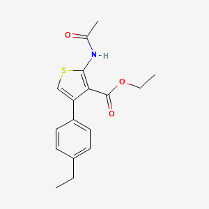 molecular formula C17H19NO3S B5650591 Ethyl 2-acetamido-4-(4-ethylphenyl)thiophene-3-carboxylate 