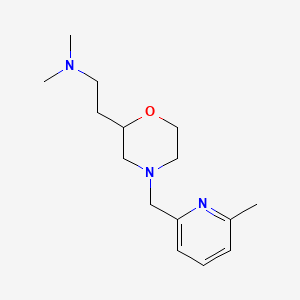 molecular formula C15H25N3O B5650654 N,N-dimethyl-2-[4-[(6-methylpyridin-2-yl)methyl]morpholin-2-yl]ethanamine 