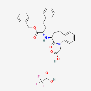 molecular formula C31H31F3N2O7 B565067 Benazeprilat Benzyl Ester Analogue, Trifluoroacetic Acid Salt CAS No. 1356578-34-1