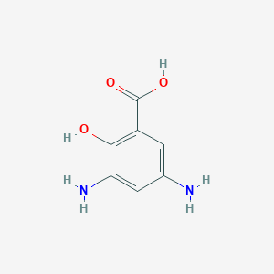 molecular formula C7H8N2O3 B056507 3,5-Diamino-2-hydroxybenzoic acid CAS No. 112725-89-0
