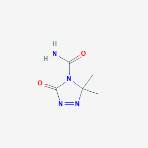 molecular formula C5H8N4O2 B056508 3,3-Dimethyl-5-oxo-1,2,4-triazole-4-carboxamide CAS No. 119493-09-3