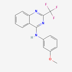molecular formula C16H12F3N3O B5650893 N-(3-methoxyphenyl)-2-(trifluoromethyl)quinazolin-4-amine 