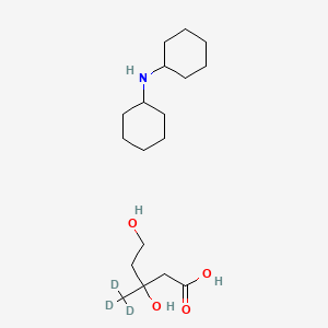 molecular formula C18H35NO4 B565092 D,L-Mevalonic Acid-d3 Dicyclohexylamine Salt CAS No. 1329796-98-6