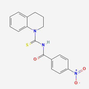 molecular formula C17H15N3O3S B5650962 N-(3,4-DIHYDRO-1(2H)-QUINOLINYLCARBOTHIOYL)-4-NITROBENZAMIDE 