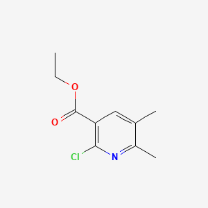 molecular formula C10H12ClNO2 B565105 Ethyl 2-chloro-5,6-dimethylnicotinate CAS No. 1159977-35-1