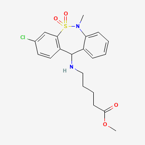molecular formula C20H23ClN2O4S B565106 Tianeptine Metabolite MC5 Methyl Ester CAS No. 1159977-59-9