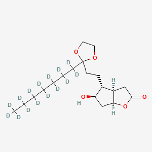 (3aR,4R,5R,6aS)-4-[3-(Ethyleneketal)decanyl]hexahydro-5-hydroxy-2H-cyclopenta[b]furan-2-one-d15