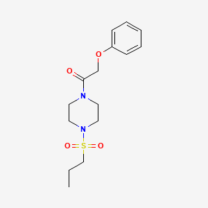 molecular formula C15H22N2O4S B5651187 2-PHENOXY-1-[4-(PROPYLSULFONYL)PIPERAZINO]-1-ETHANONE 
