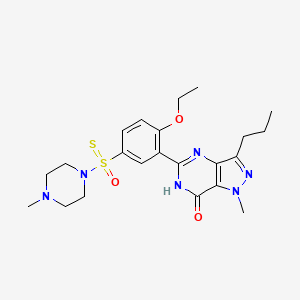 molecular formula C22H30N6O3S2 B565127 5-(2-Ethoxy-5-((4-methylpiperazin-1-yl)sulfonothioyl)phenyl)-1-methyl-3-propyl-1H-pyrazolo[4,3-d]pyrimidin-7(6H)-one CAS No. 1216671-11-2