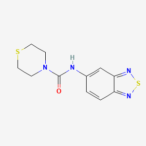 molecular formula C11H12N4OS2 B5651301 N-(2,1,3-benzothiadiazol-5-yl)thiomorpholine-4-carboxamide 