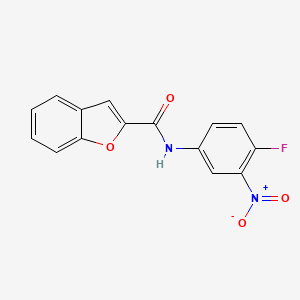 molecular formula C15H9FN2O4 B5651312 N-(4-fluoro-3-nitrophenyl)-1-benzofuran-2-carboxamide 