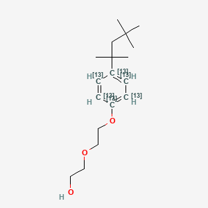 molecular formula C18H30O3 B565139 4-tert-Octylphenol-diethoxylate-13C6 CAS No. 1173020-69-3