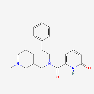 molecular formula C21H27N3O2 B5651500 N-[(1-methylpiperidin-3-yl)methyl]-6-oxo-N-(2-phenylethyl)-1,6-dihydropyridine-2-carboxamide 