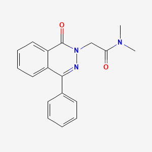 molecular formula C18H17N3O2 B5651526 N,N-dimethyl-2-(1-oxo-4-phenylphthalazin-2(1H)-yl)acetamide 