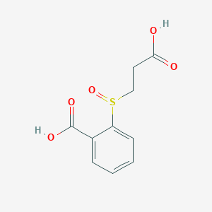 molecular formula C10H10O5S B5651546 2-[(2-carboxyethyl)sulfinyl]benzoic acid 