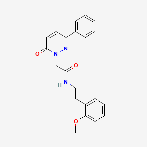 molecular formula C21H21N3O3 B5651564 N-[2-(2-methoxyphenyl)ethyl]-2-(6-oxo-3-phenyl-1(6H)-pyridazinyl)acetamide 