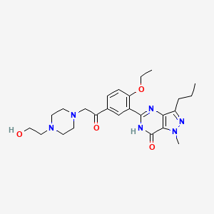 molecular formula C25H34N6O4 B565160 Hydroxy Acetildenafil CAS No. 147676-56-0