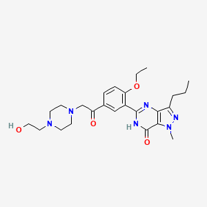 molecular formula C25H34N6O4 B565160 羟基乙酰西地那非 CAS No. 147676-56-0