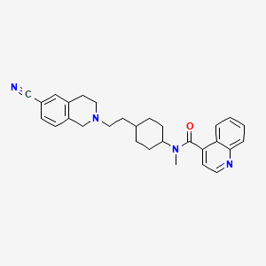 molecular formula C29H32N4O B565161 N-[4-[2-(6-cyano-3,4-dihydro-1H-isoquinolin-2-yl)ethyl]cyclohexyl]-N-methylquinoline-4-carboxamide CAS No. 1159977-51-1