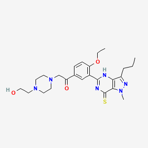 molecular formula C25H34N6O3S B565162 羟基硫代乙酰地那非 CAS No. 1159977-47-5