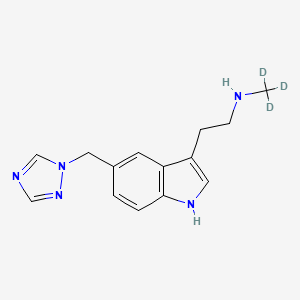 molecular formula C14H17N5 B565175 N10-Monodesmethyl Rizatriptan-d3 