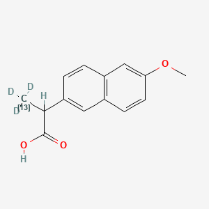 molecular formula C14H14O3 B565177 rac-Naproxen-13C,d3 CAS No. 1216704-11-8