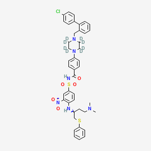 molecular formula C42H45ClN6O5S2 B565181 4-[4-[[2-(4-Chlorophenyl)phenyl]methyl]-2,2,3,3,5,5,6,6-octadeuteriopiperazin-1-yl]-N-[4-[[(2R)-4-(dimethylamino)-1-phenylsulfanylbutan-2-yl]amino]-3-nitrophenyl]sulfonylbenzamide CAS No. 1217686-68-4