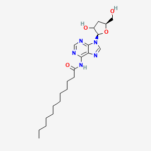 9-[(2xi)-3-Deoxy-beta-D-glycero-pentofuranosyl]-N-dodecanoyl-9H-purin-6-amine