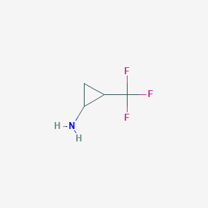 molecular formula C4H6F3N B056523 2-(Trifluoromethyl)cyclopropan-1-amine CAS No. 113715-22-3