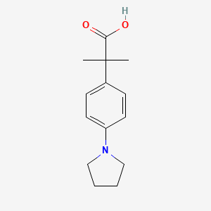 molecular formula C14H19NO2 B565235 alpha,alpha-Dimethyl-4-(1-pyrrolidinyl)benzeneacetic Acid CAS No. 1018660-79-1