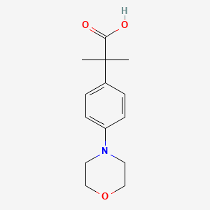 molecular formula C14H19NO3 B565236 alpha,alpha-Dimethyl-4-(4-morpholinyl)benzeneacetic Acid CAS No. 1018614-94-2