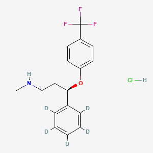 molecular formula C17H19ClF3NO B565243 (R)-Fluoxetine-d5 Hydrochloride CAS No. 1217764-54-9