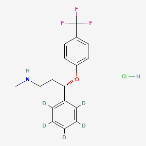 molecular formula C17H19ClF3NO B565244 (S)-Fluoxetine-d5 Hydrochloride CAS No. 1217680-98-2