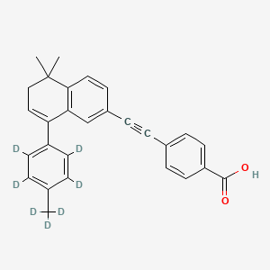 molecular formula C28H24O2 B565249 4-[2-[5,5-dimethyl-8-[2,3,5,6-tetradeuterio-4-(trideuteriomethyl)phenyl]-6H-naphthalen-2-yl]ethynyl]benzoic acid CAS No. 1216429-25-2