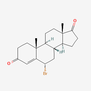 molecular formula C19H25BrO2 B565251 (6alpha)-6-Bromoandrost-4-ene-3,17-dione CAS No. 61145-67-3