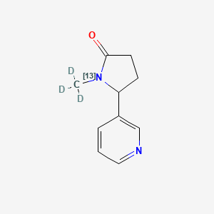 molecular formula C10H12N2O B565254 rac-Cotinine-13C,d3 CAS No. 1215842-75-3