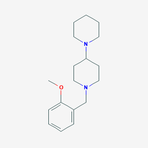 molecular formula C18H28N2O B5652563 1-[(2-Methoxyphenyl)methyl]-4-piperidin-1-ylpiperidine 