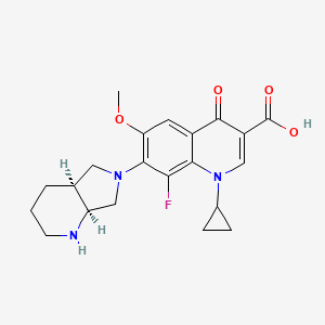 molecular formula C21H24FN3O4 B565260 8-Fluoro-6-methoxymoxifloxacin CAS No. 1029364-77-9