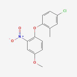molecular formula C14H12ClNO4 B565262 1-Chloro-3-methyl-4-(4-methoxy-2-nitrophenoxy)benzene CAS No. 1217090-10-2