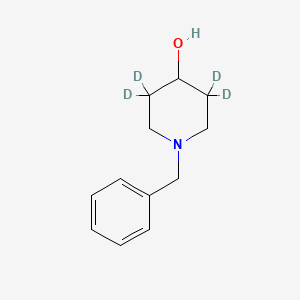 molecular formula C12H17NO B565265 1-Benzyl-4-piperidinol-3,3,5,5-d4 CAS No. 88227-11-6